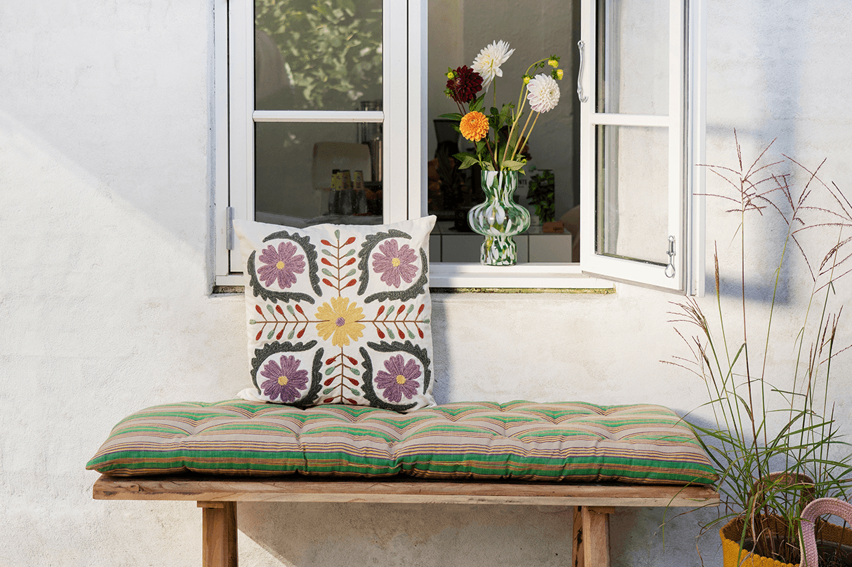 Suzani embroidered pillowcase 45 x 45 cm