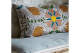 Suzani embroidered pillowcase 90 x 50 cm