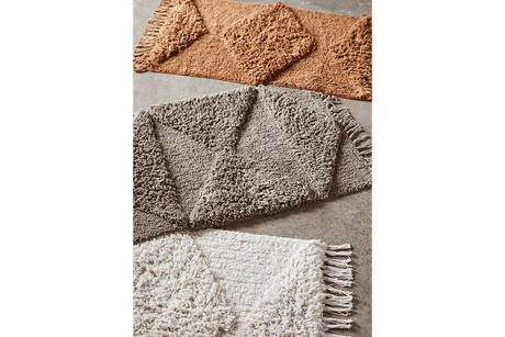 Tufted cotton bath mat 60x90 cm
