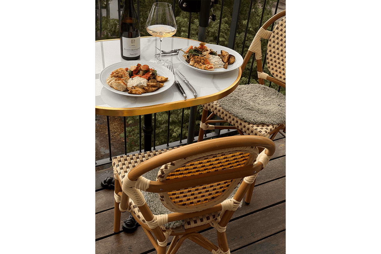 Colette café chair in French weave