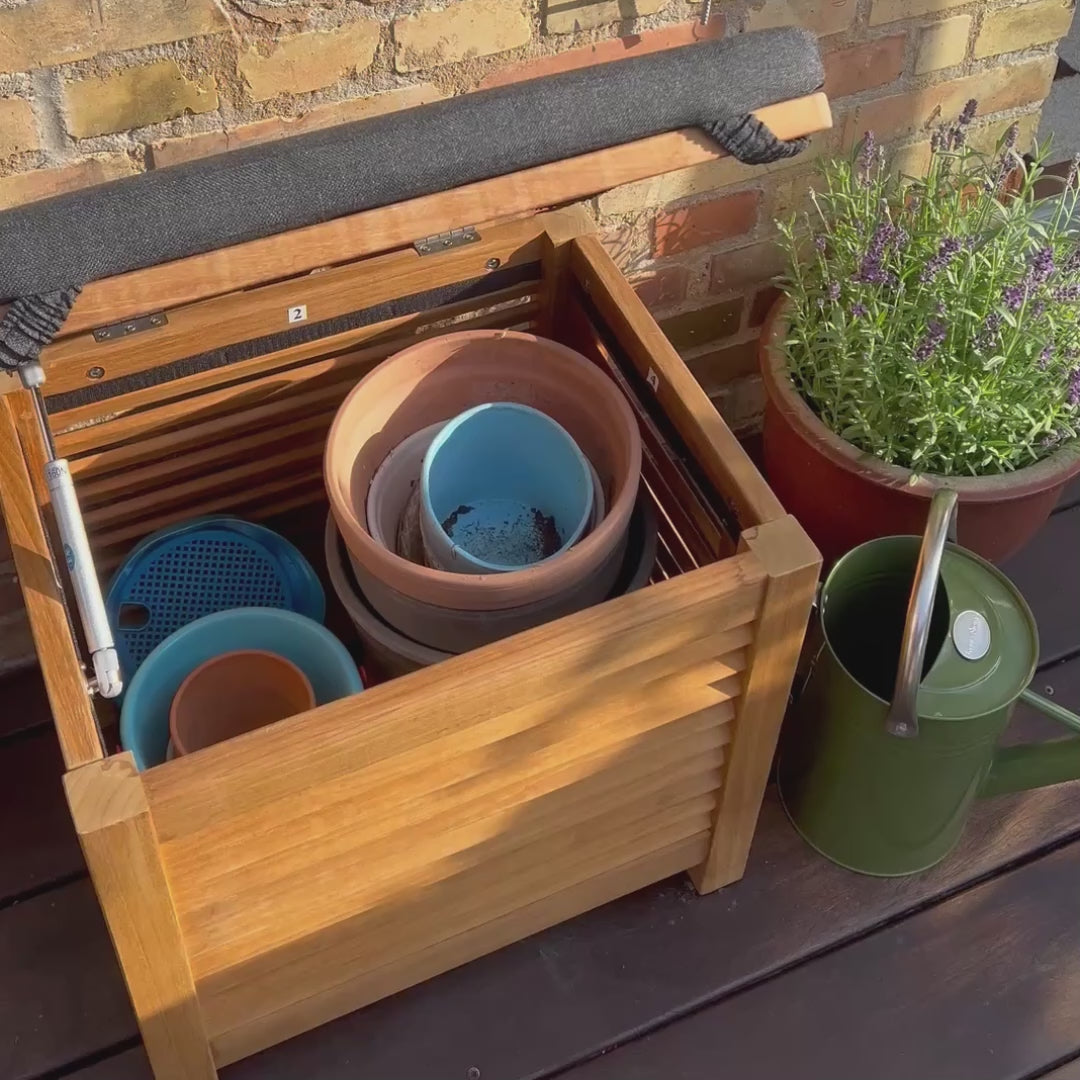 Agnes teak storage bench 50 cm