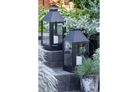 A2 living galvanized iron lantern 17 x 33,5 cm