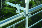 Balcony parasol holder in galvanized steel