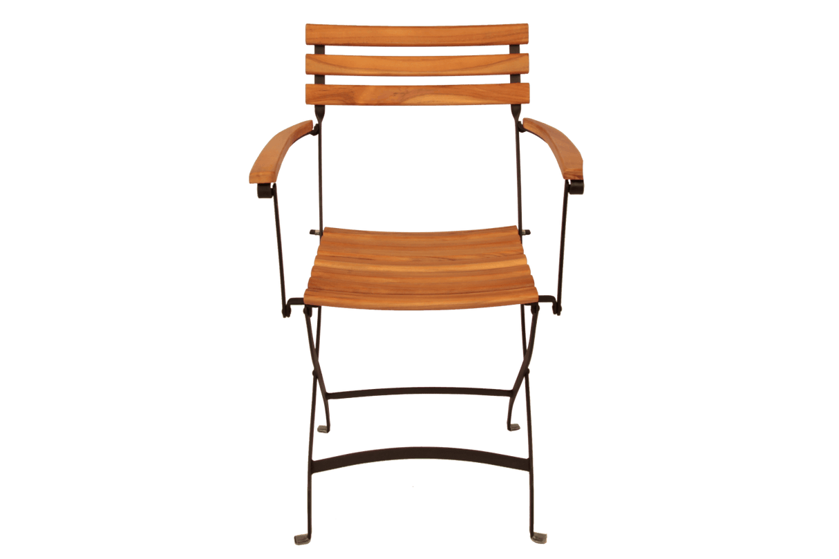 Karla teak folding chair with armrest