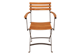 Karla teak folding chair with armrest