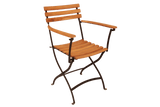 Karla teak folding chair with armrest