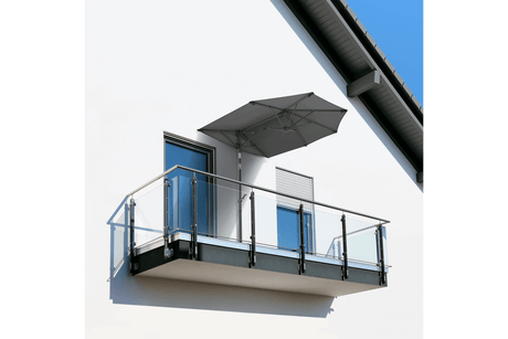 Salerno solid color parasol with hoist and tilt 150 x 150 cm