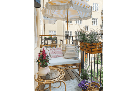 Beate bamboo lounge sofa - left