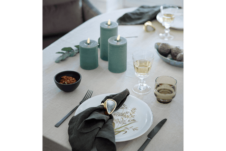 LED rustic block candles Ø7 cm