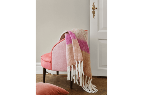 Mathea wool blanket with stripes