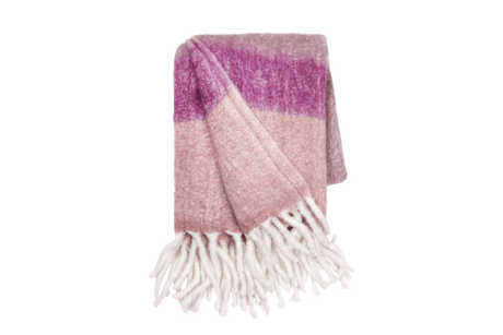 Mathea wool blanket with stripes