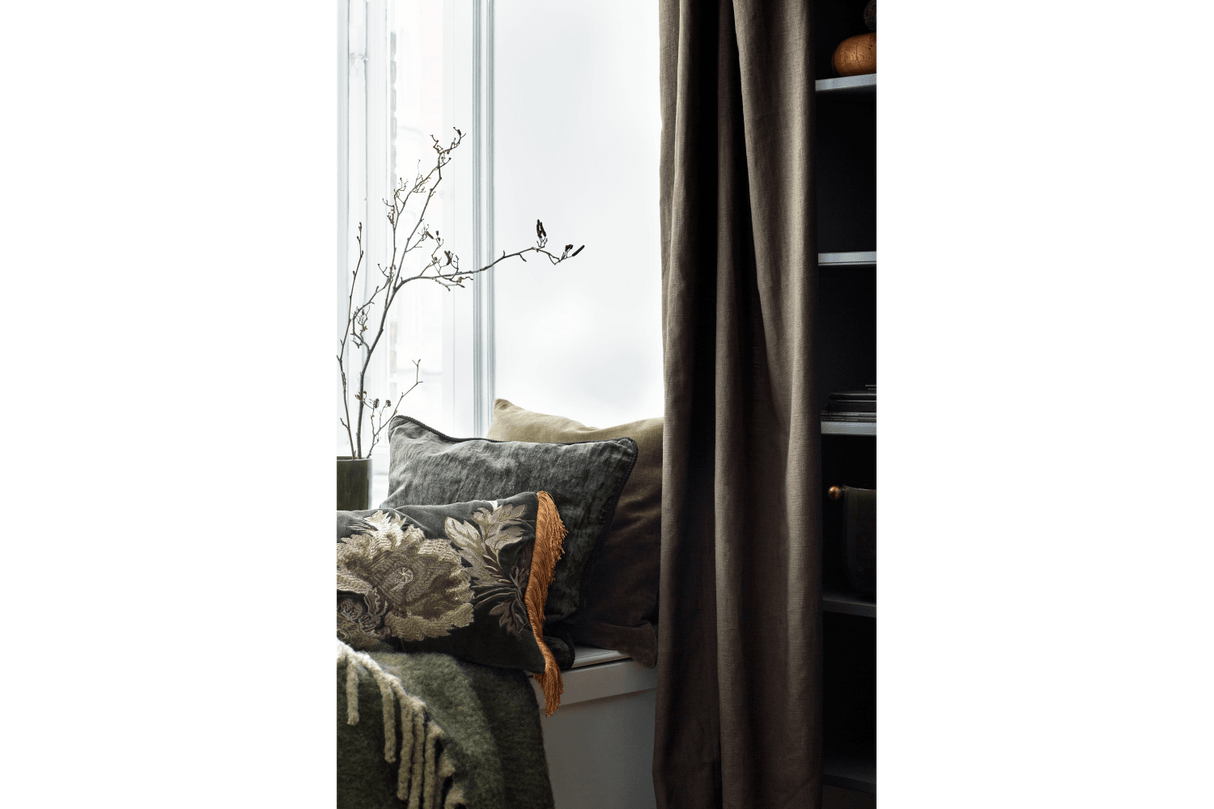 Mathea wool blanket with herringbone pattern