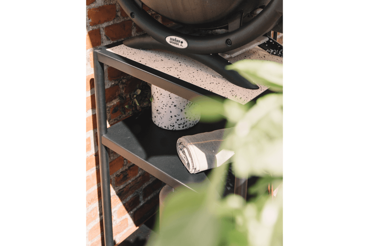 Dora metal barbecue table with super stone top 50 x 40 cm
