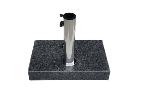 Hugo parasol base in dark grey granite for several weight classes