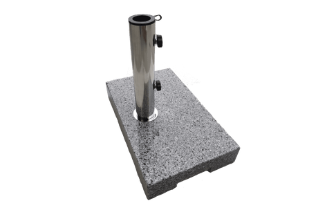 Hugo parasol base in light grey granite for several weight classes