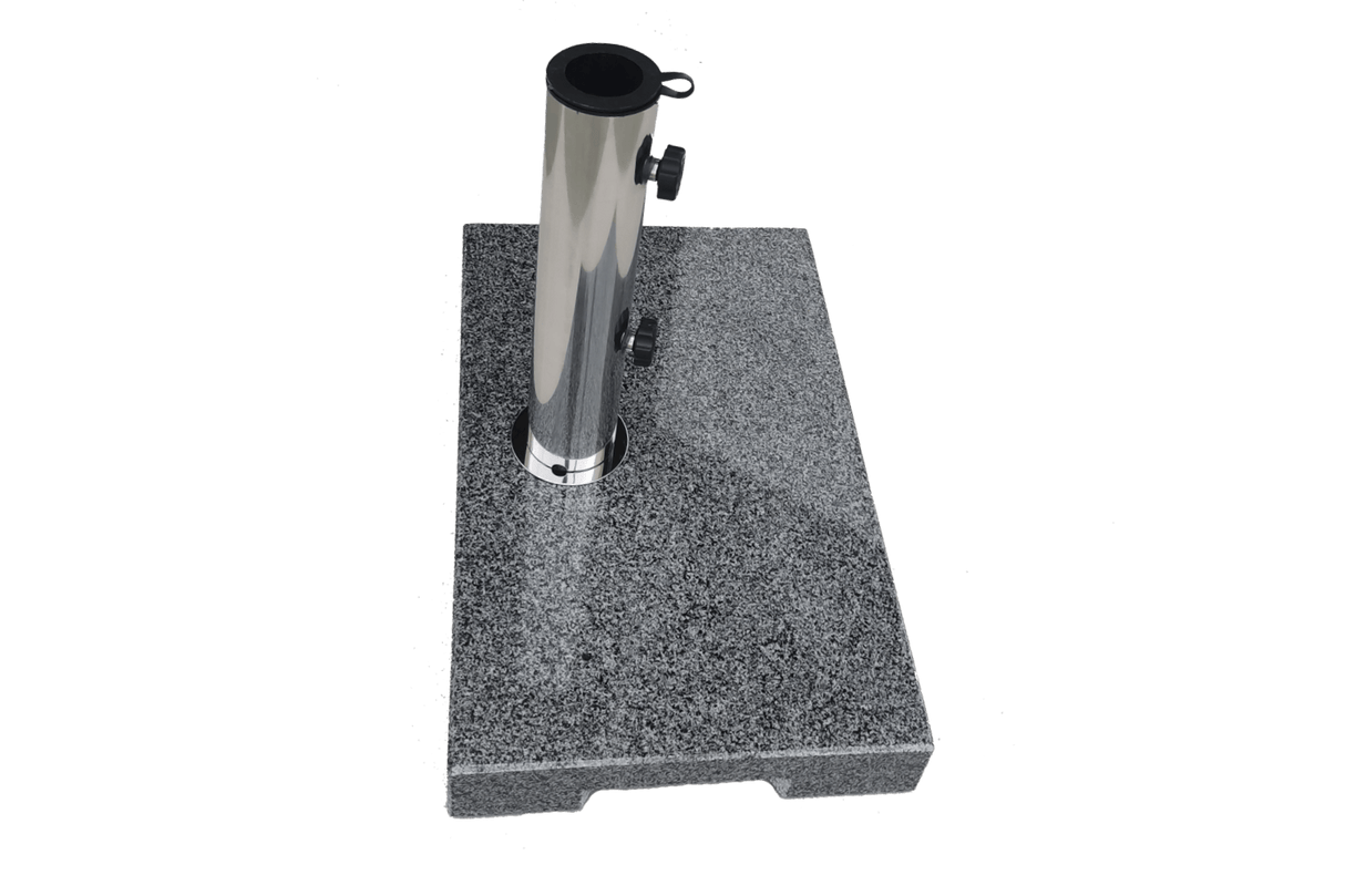 Hugo parasol base in light grey granite for several weight classes
