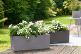 Stone balcony flower box with self watering system 50 cm