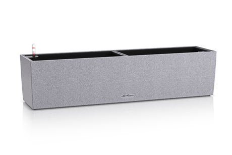 Stone balcony flower box with self watering system 80 cm