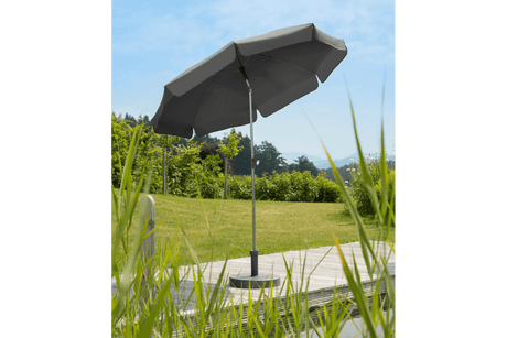 Locarno solid color parasol with tilt Ø200 cm