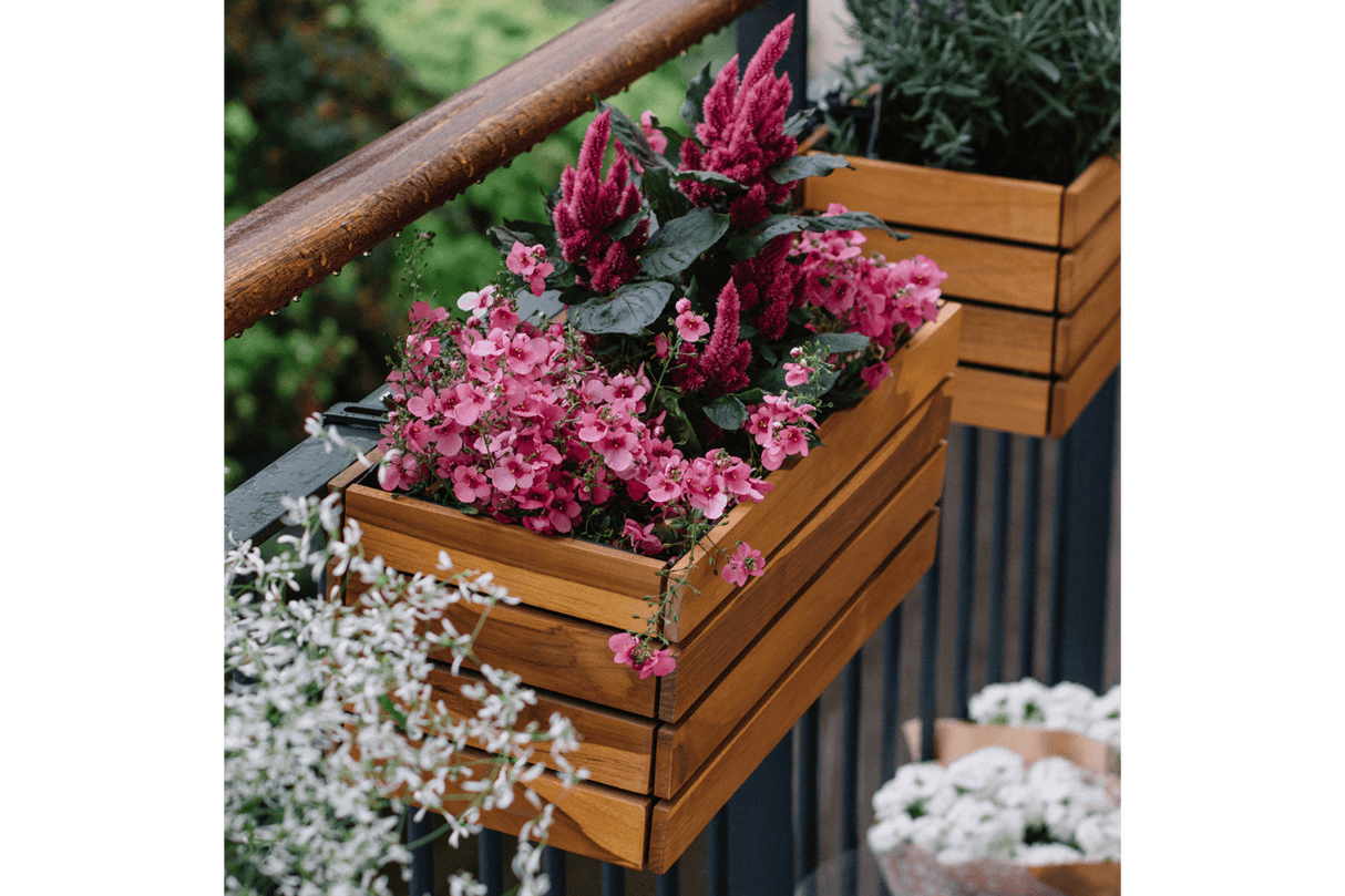 Maja teak balcony flower box 40 / 60 / 80 cm