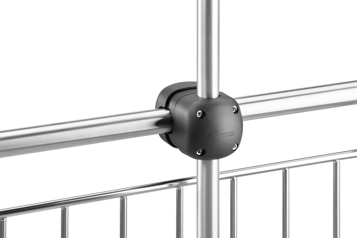 Maxi parasol bracket for round railings