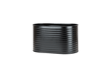 Ovalina Rillo black plant box for wall grid 30 x 17 cm