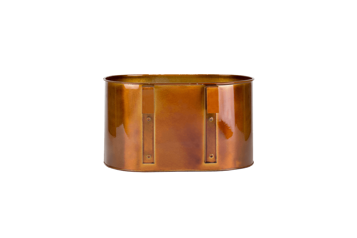 Ovalina copper plant box for wall grid 30 x 17 cm