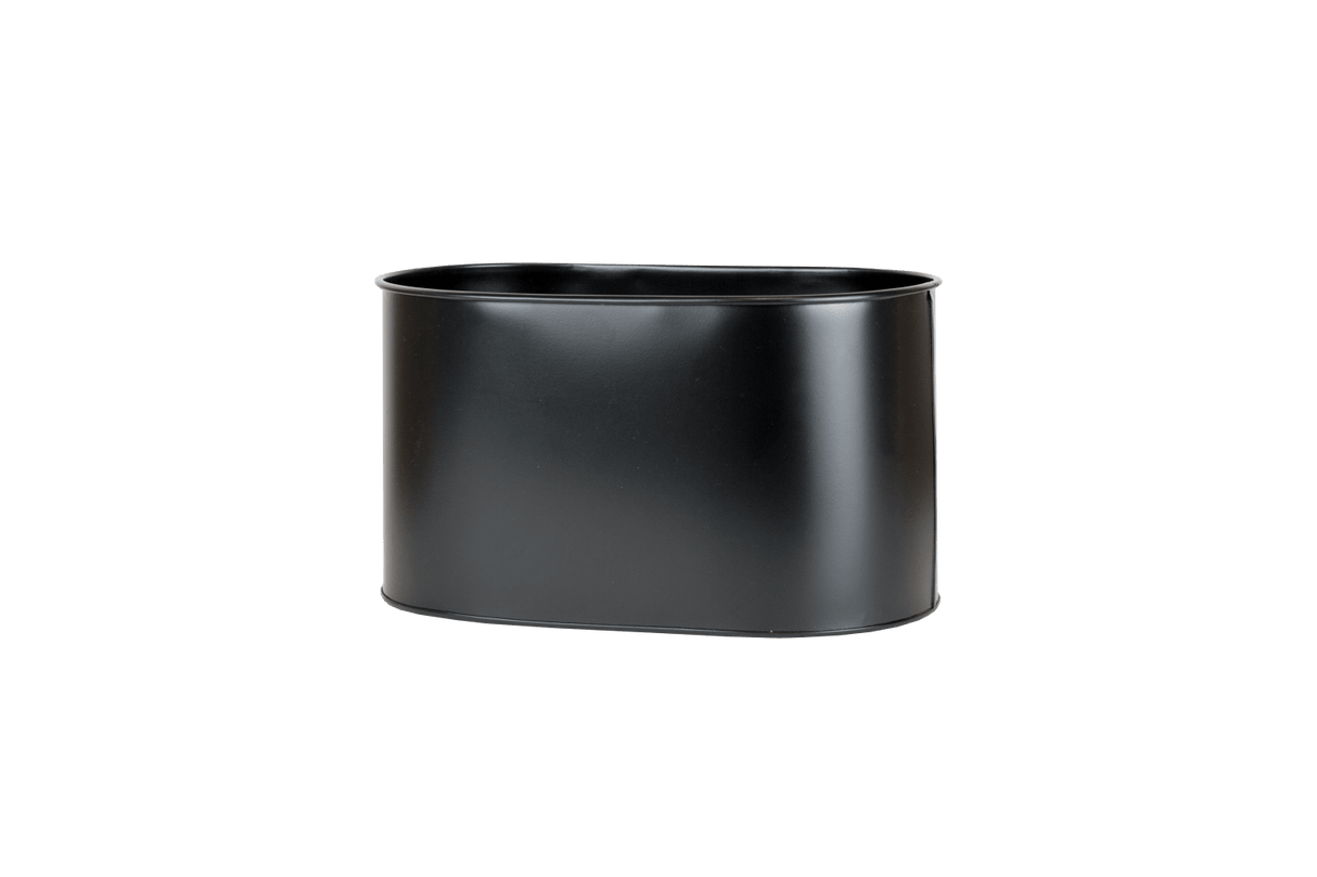 Ovalina black plant box for wall grid 30 x 17 cm