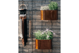 Ovalina copper plant box for wall grid 30 x 17 cm