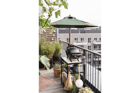 Parilla solid color parasol with tilt Ø200 cm