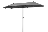 Salerno solid color parasol with hoist and tilt 300 x 150 cm