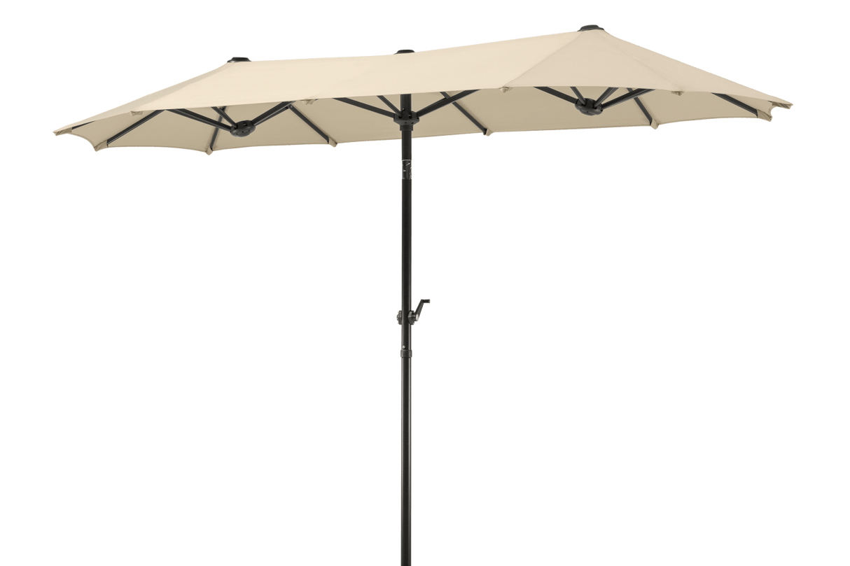 Salerno solid color parasol with hoist and tilt 300 x 150 cm