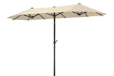 Salerno solid color parasol with hoist and tilt 300 x 150 cm