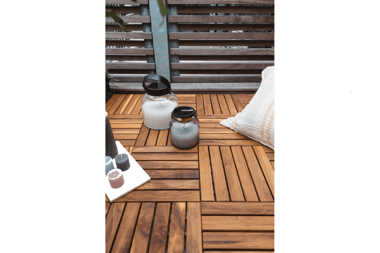 Sandra teak floor tiles