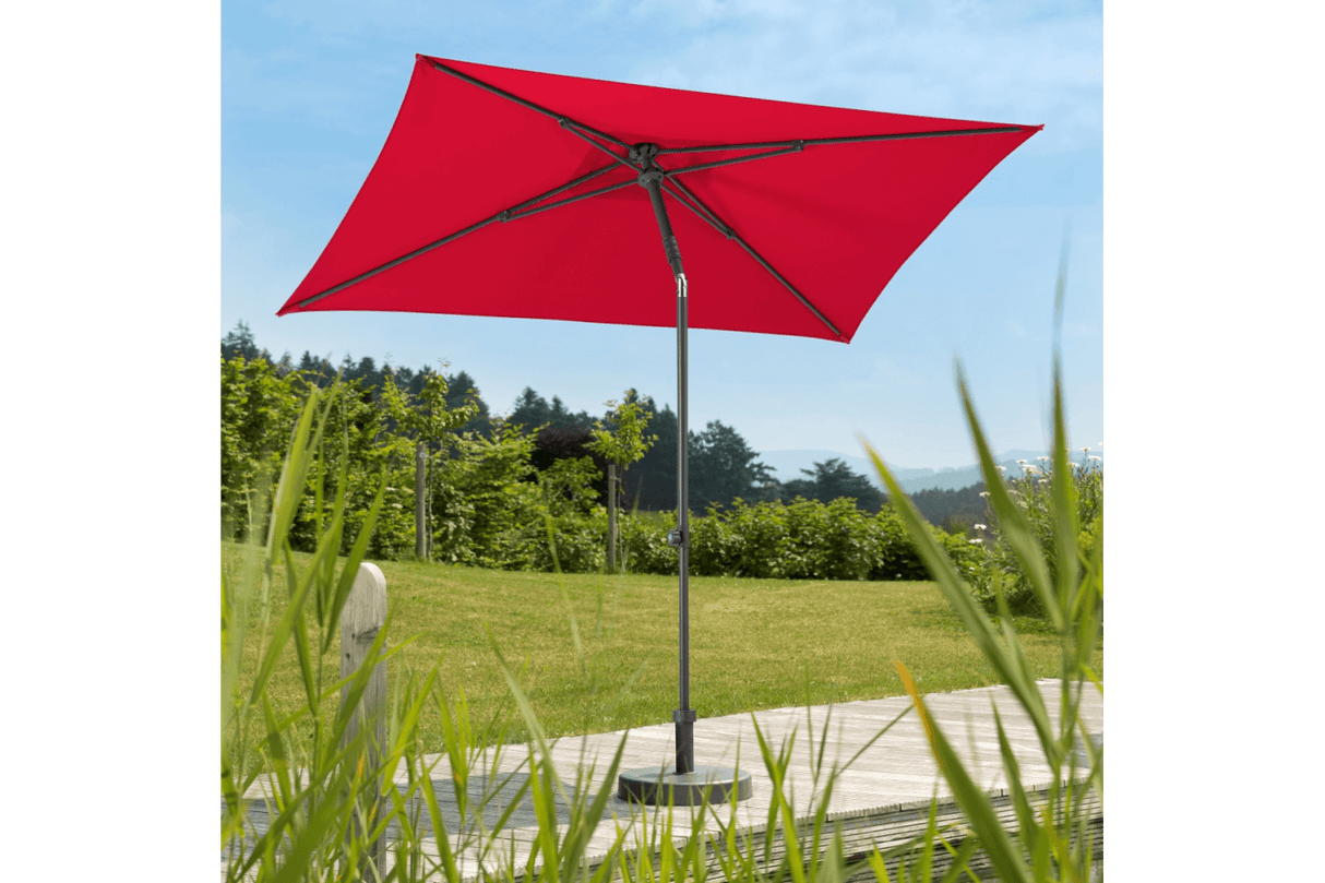 Sevilla solid color parasol with adjustable height 240 x 140 cm
