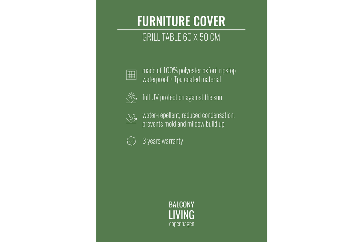 Solid furniture cover for Dora barbecue table