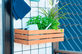 Mille teak plant box for wall grid 50 x 21 cm
