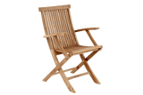 Turin teak chair with armrest